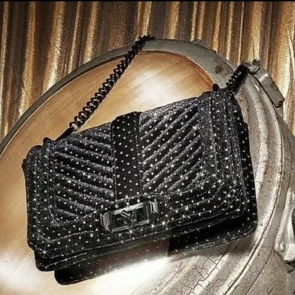 Rebecca Minkoff Black Studded Crossbody Bag - Picture 1 of 13
